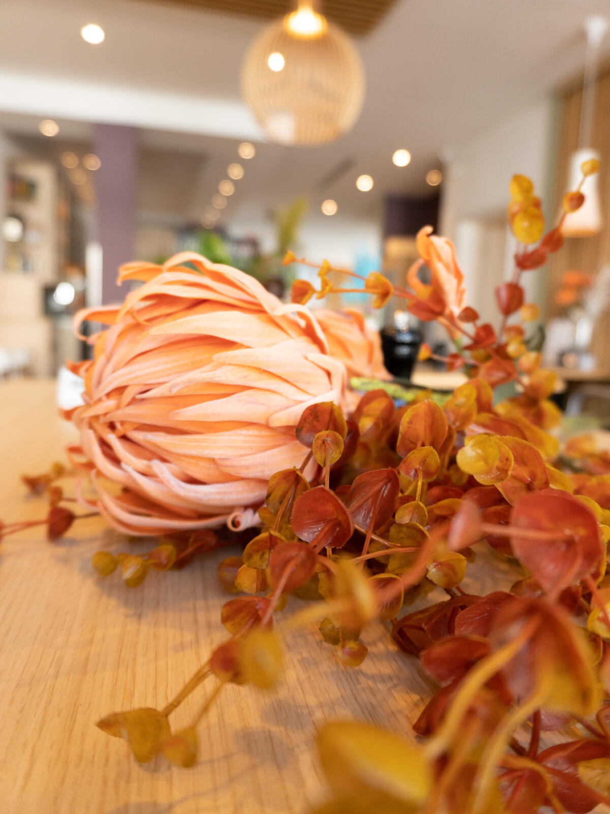 Europalms Dahlienzweig (EVA), künstlich, orange – Ansicht 10
