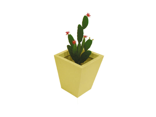 Europalms Fiberglastopf, gelb, 39x45cm – Ansicht 2
