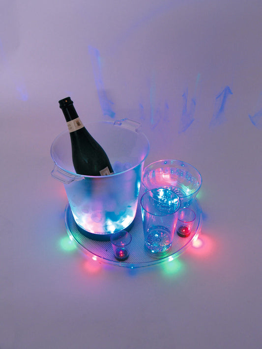 Europalms LED-Glas 2cl mit Würfelspiel, rot, 3x – Ansicht 2