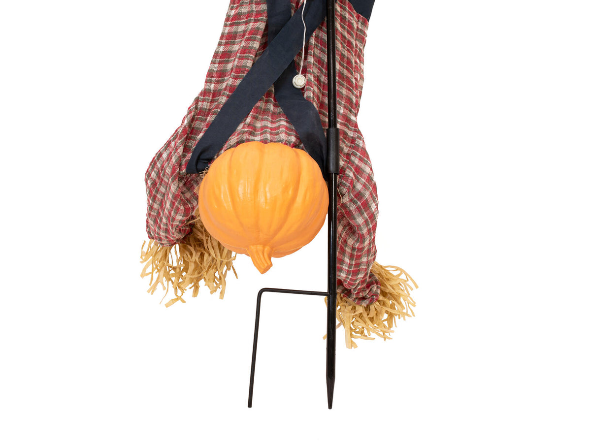 Europalms Halloween Bodenstecker Figur Kürbismann kopfüber, animiert, 153cm – Ansicht 3