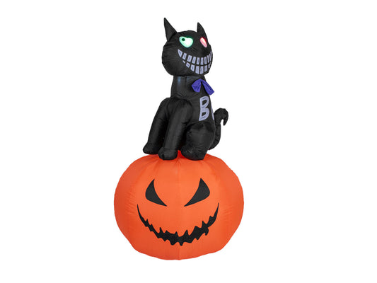 Europalms Halloween Aufblasbare Figur Katze mit Kürbis, 183cm – Ansicht 2