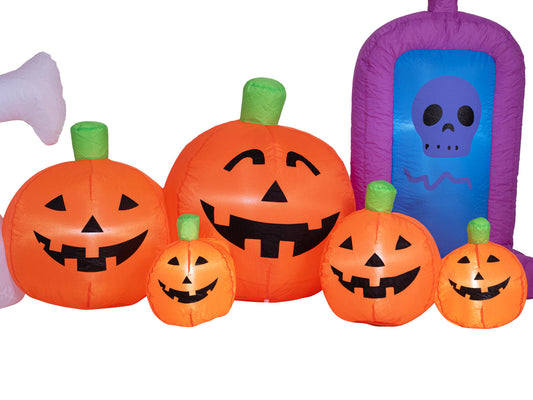 Europalms Halloween Aufblasbare Figur Geist mit Kürbissen, 244cm – Ansicht 2