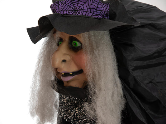 Europalms Halloween Figur Hexe Marie, animiert, 180cm – Ansicht 2