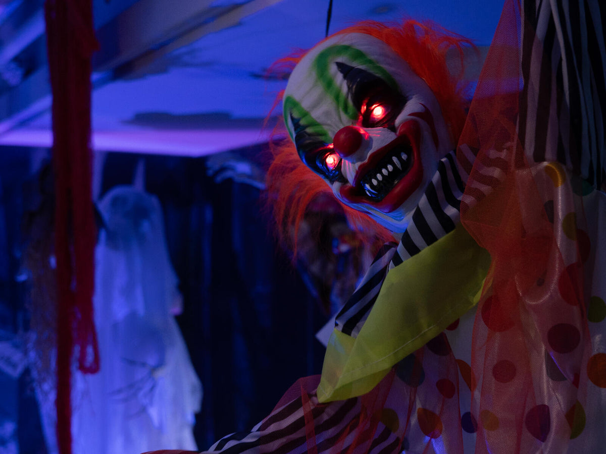 Europalms Halloween Figur Clown Curby, animiert, 155cm – Ansicht 4