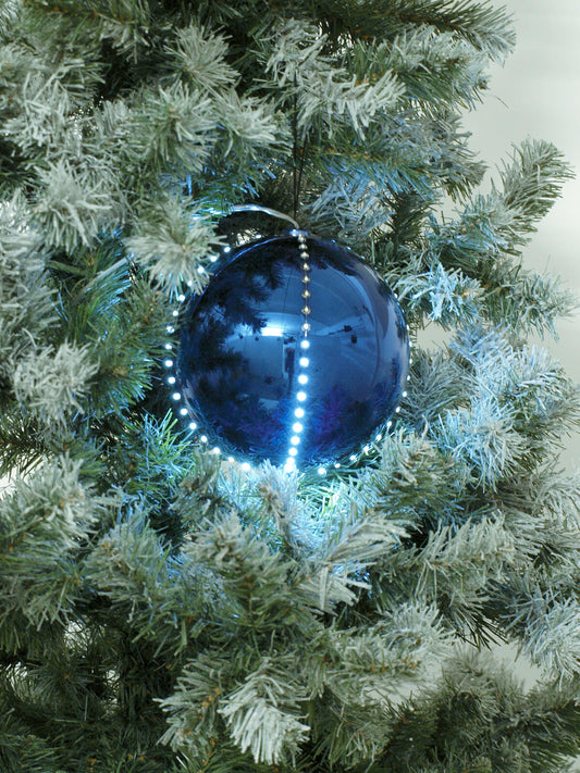 Europalms LED Snowball 8cm, dunkelblau 5x – Ansicht 2
