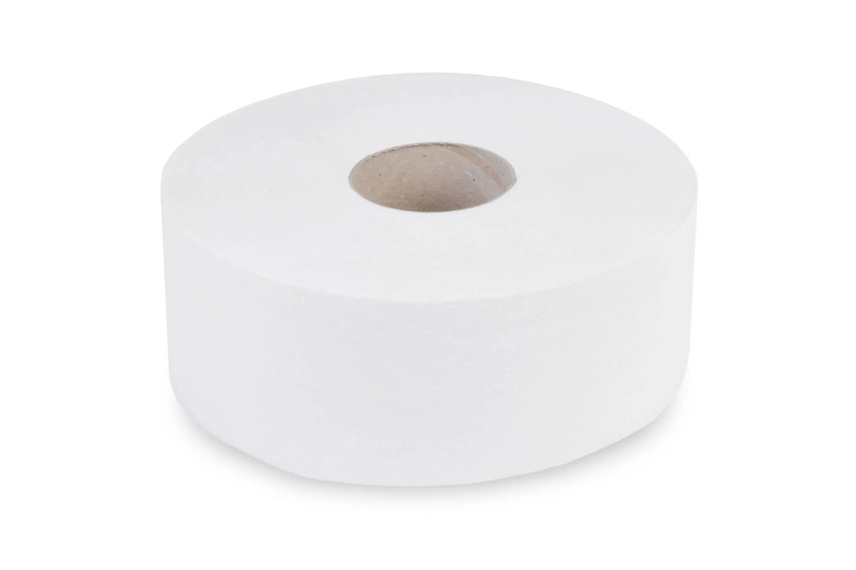 SemyTop Jumbo-Toilettenpapier, 2-lagig, Zellstoff hochweiß, Ø 25 cm, 6 Rollen