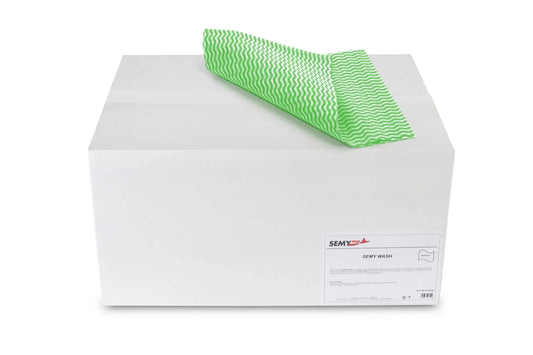SemyTop Semy Wash Putztuch, grün, 38 x 60 cm, 1/4-Falz, 6 x 50 Stück