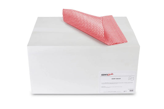 SemyTop Semy Wash Putztuch, rot, 38 x 60 cm, 1/4-Falz, 6 x 50 Stück