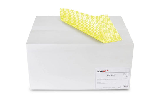 SemyTop Semy Wash Putztuch, gelb, 38 x 60 cm, 1/4-Falz, 6 x 50 Stück