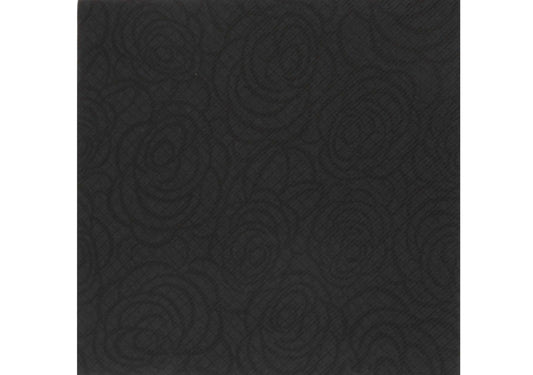 SemyTop Airlaid-Serviette, ROSES, schwarz, 40 x 40 cm, 1/4 Falz, 16x50 Stück