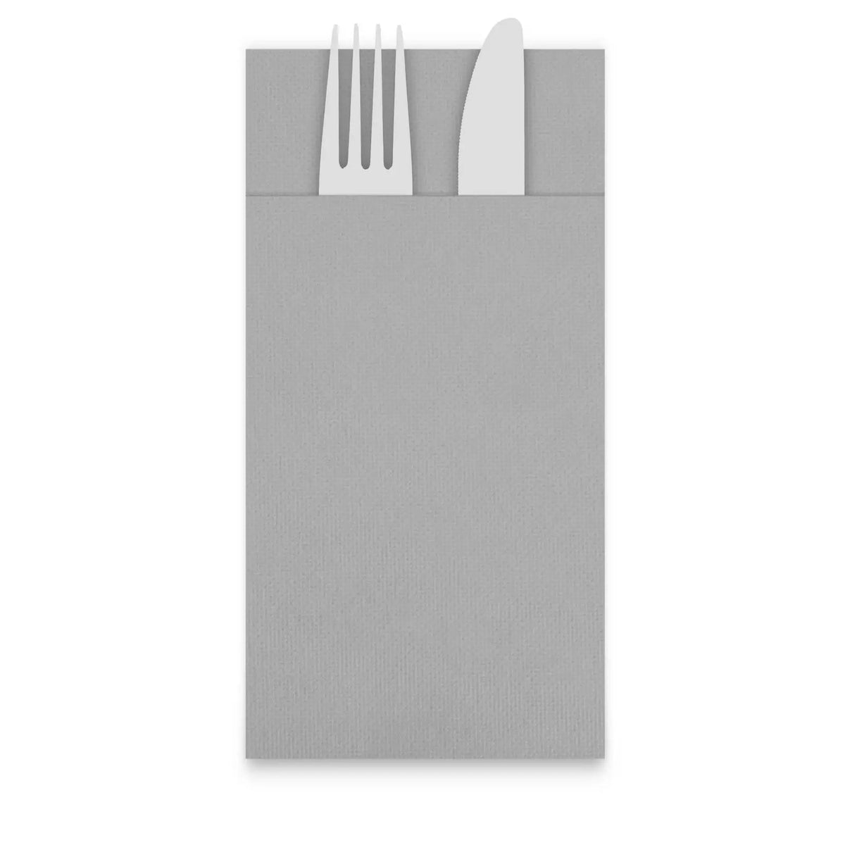 SemyTop Bestecktaschen "Point-to-Point", 39 x 38 cm, grau, 1/8-Falz, 20 x 50 Stück