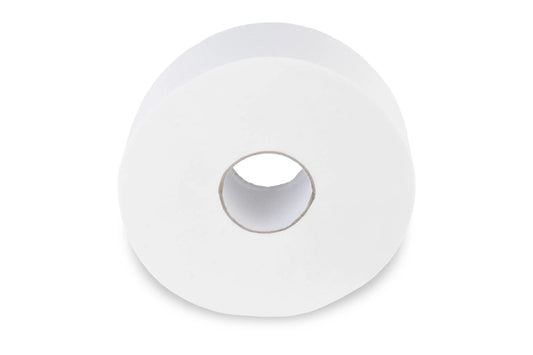 QUICKY Jumbo-Toilettenpapier, 2-lagig, Zellstoff weiß, Ø 25 cm, 6 Rollen