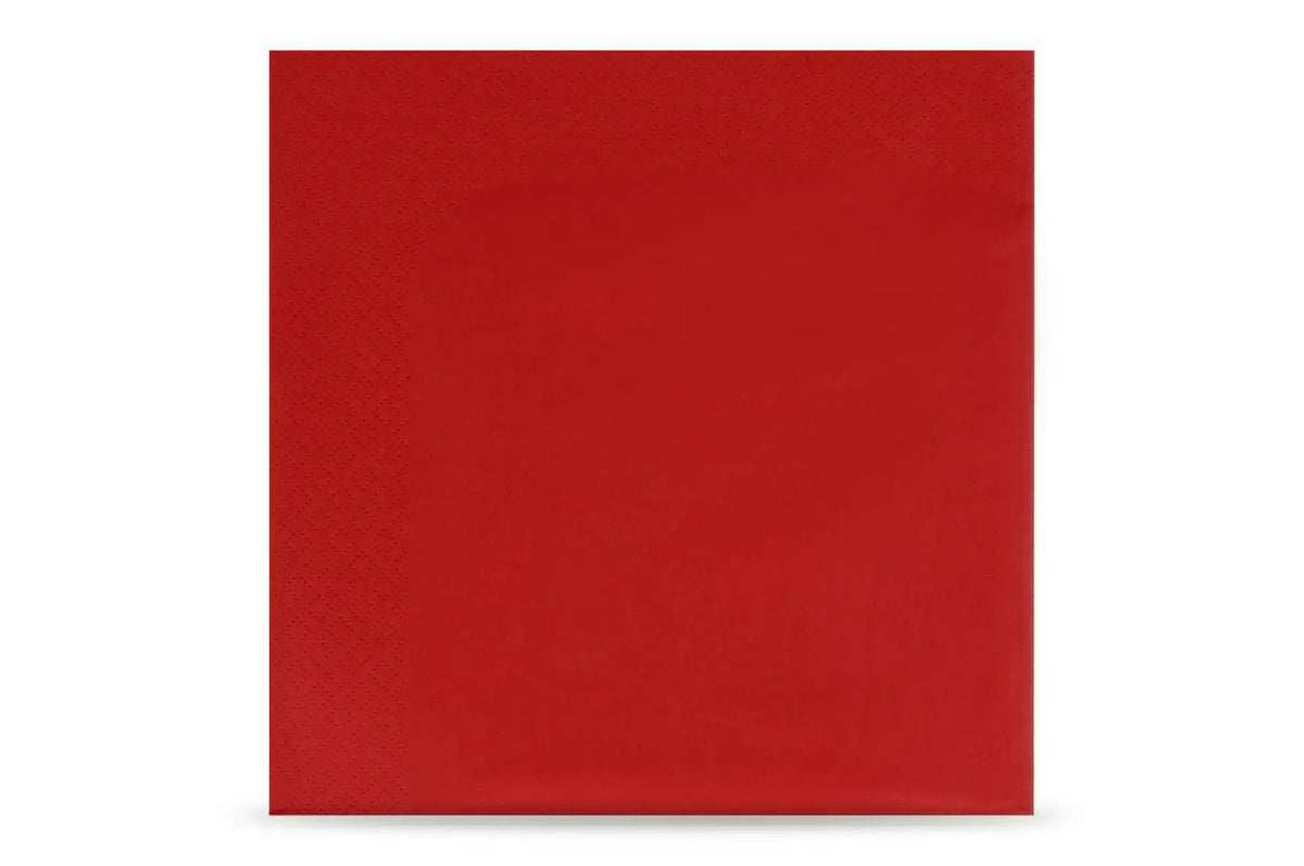 QUICKY Servietten, 2-lagig, 40 x 40 cm, 1/4-Falz, rot, 28 x 50 Stück
