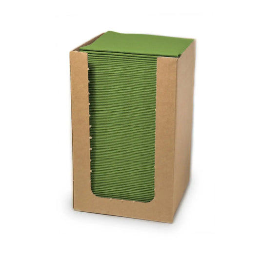 QUICKY Airlaid-Servietten 20 x 20 cm, blattgrün, 1/4-Falz, 15 x 100 Stück