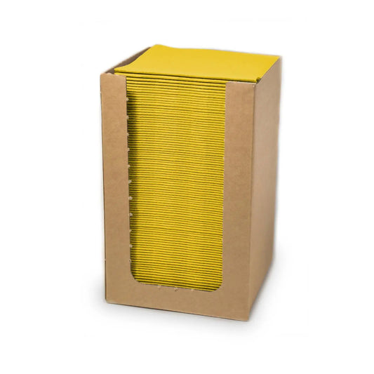 QUICKY Airlaid-Servietten 20 x 20 cm, gelb, 1/4-Falz, 15 x 100 Stück