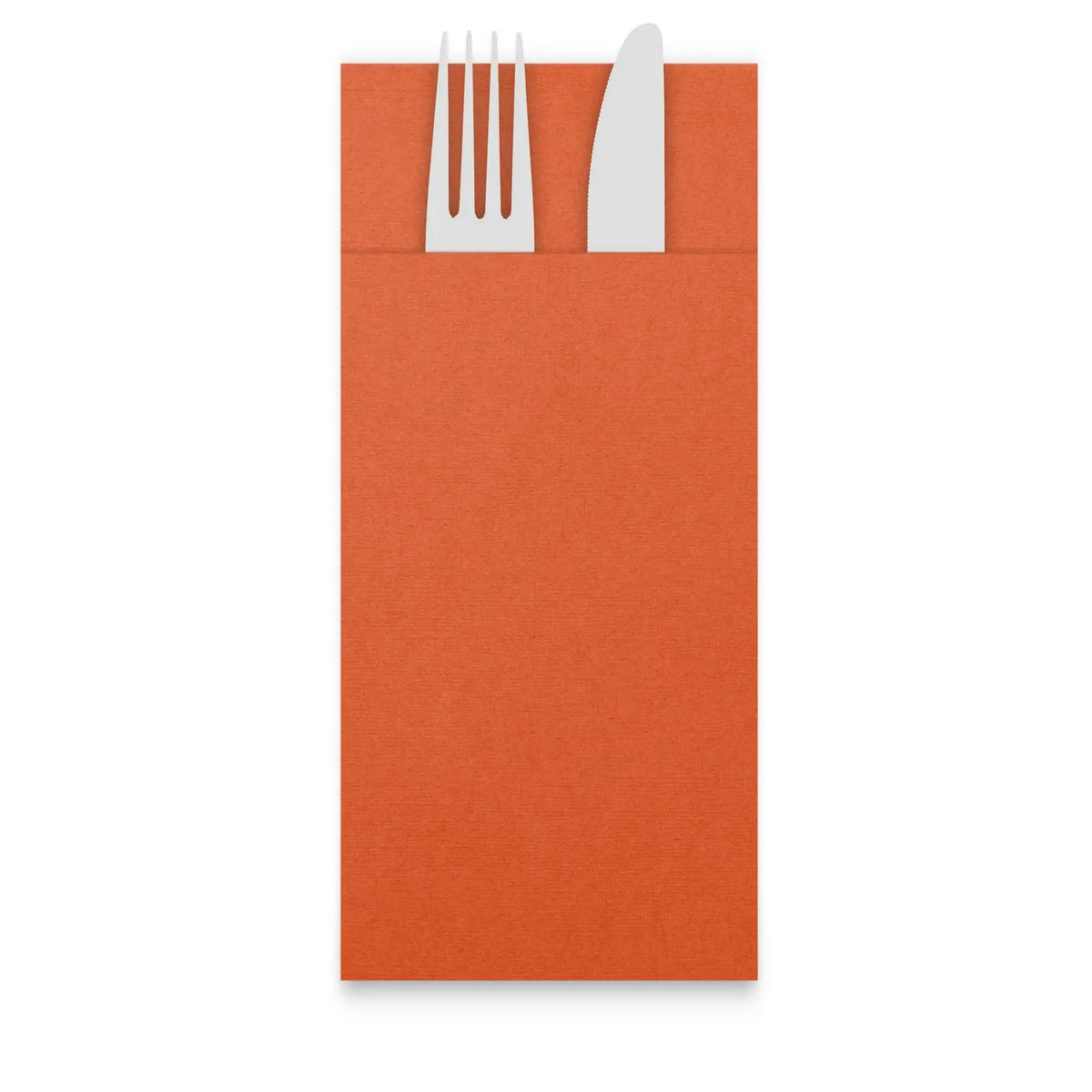 QUICKY Airlaid-Bestecktaschen 32 x 40 cm, orange, 1/8-Falz, 25 x 50 Stück