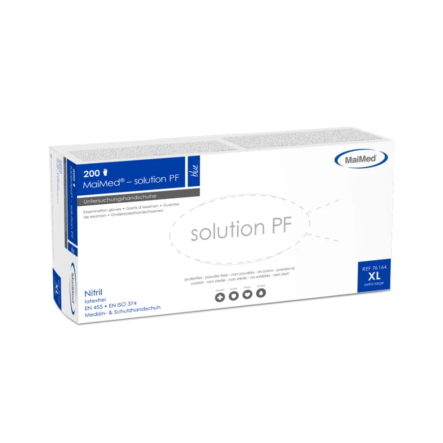 MaiMed® - Solution Blue PF Nitril-Untersuchungshandschuhe