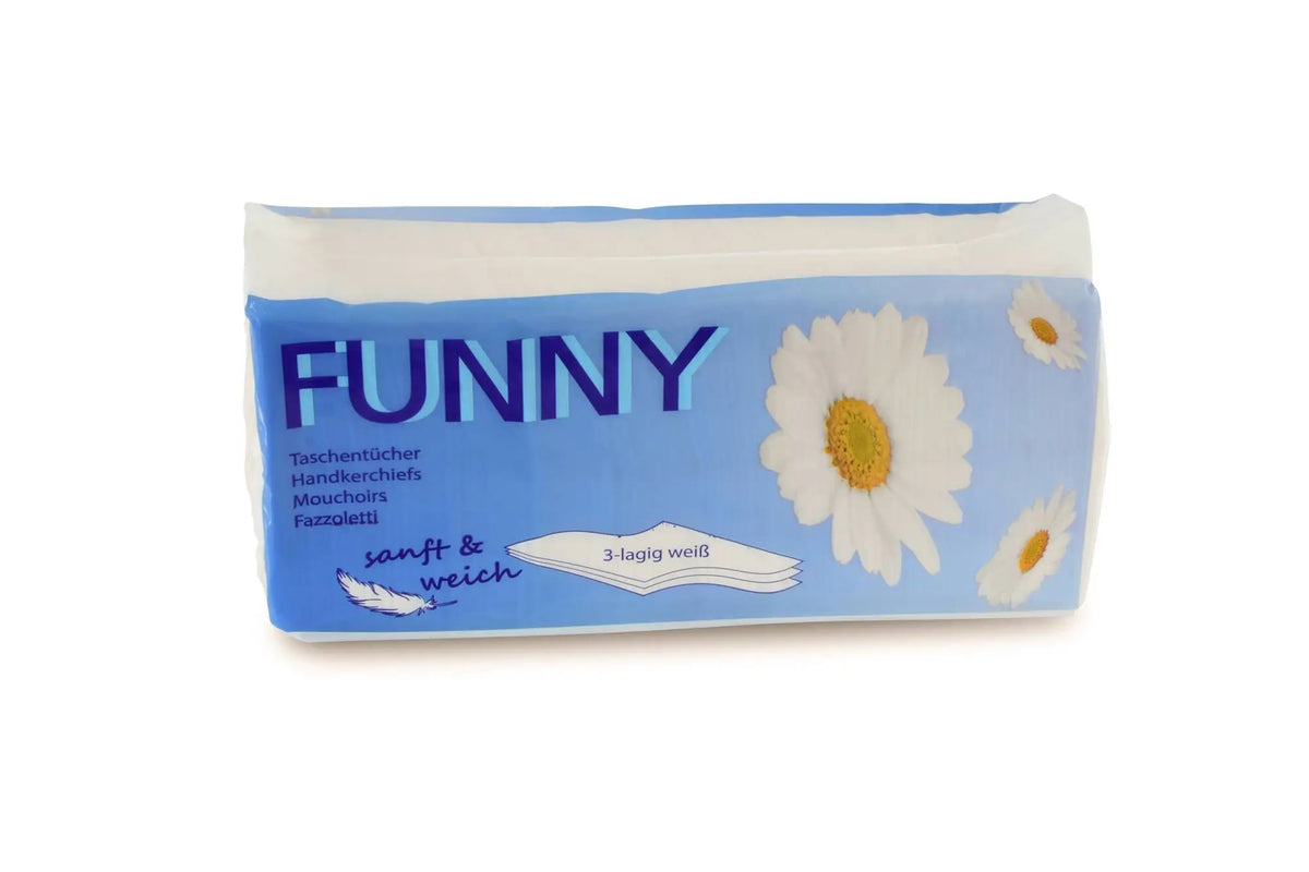 Funny Taschentücher, 3-lagig, Zellstoff hochweiß, lose, 40x100er Packs