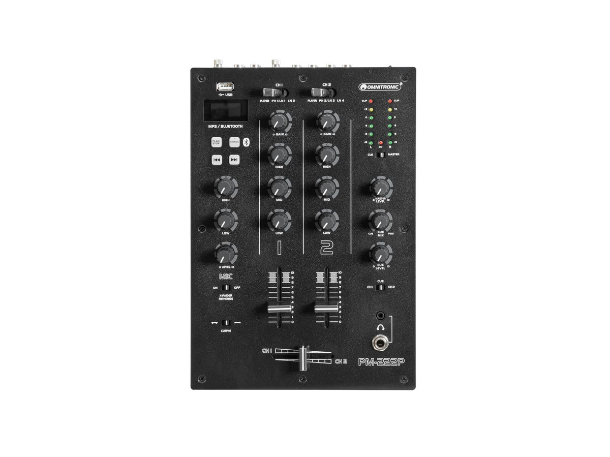 Omnitronic PM-222P 2-Kanal-DJ-Mixer mit Player – Ansicht 6