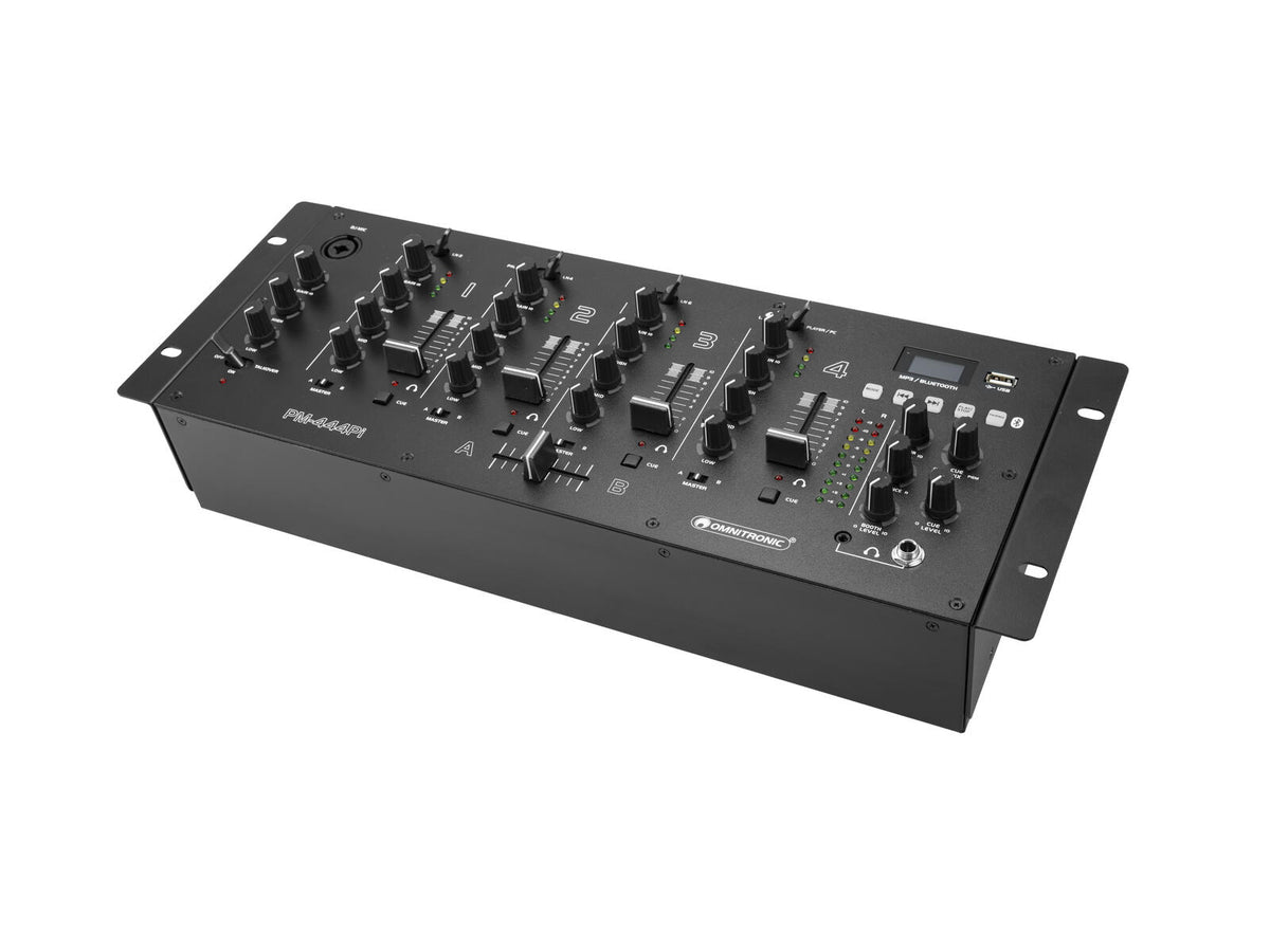 Omnitronic PM-444Pi 4-Kanal-DJ-Mixer mit Player & USB-Interface – Ansicht 2