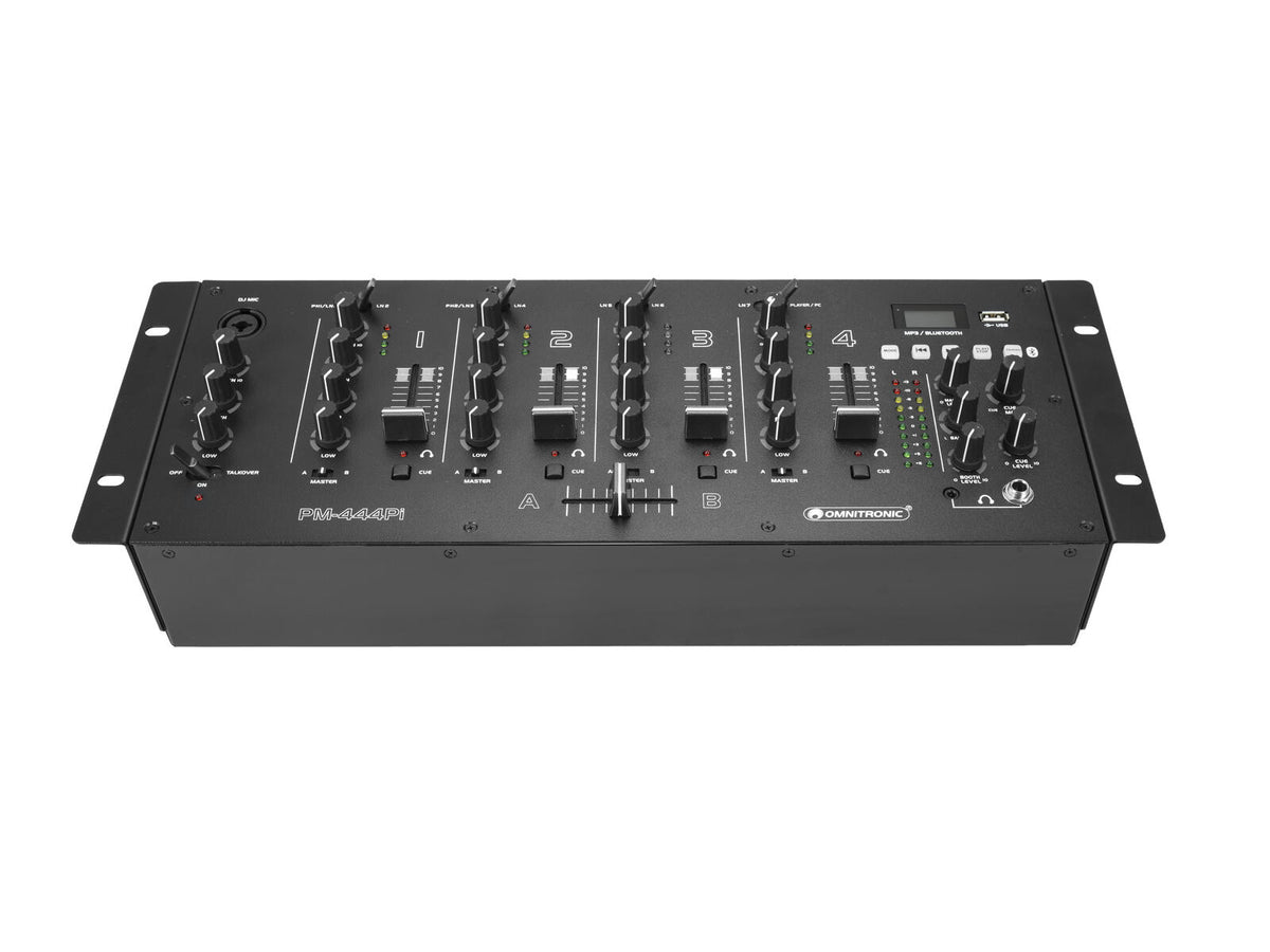 Omnitronic PM-444Pi 4-Kanal-DJ-Mixer mit Player & USB-Interface – Ansicht 4