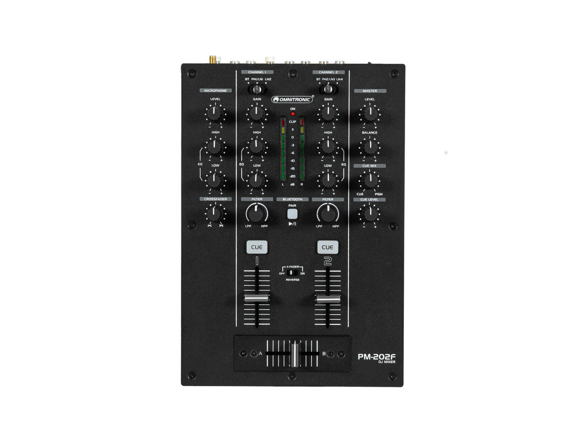 Omnitronic PM-202F 2-Kanal-DJ-Mixer mit Filter und Bluetooth – Ansicht 4