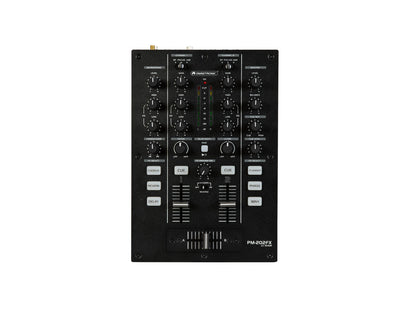 Omnitronic PM-202FX 2-Kanal-DJ-Mixer mit Filter, FX und Bluetooth – Ansicht 4