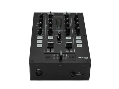 Omnitronic PM-202FX 2-Kanal-DJ-Mixer mit Filter, FX und Bluetooth – Ansicht 5