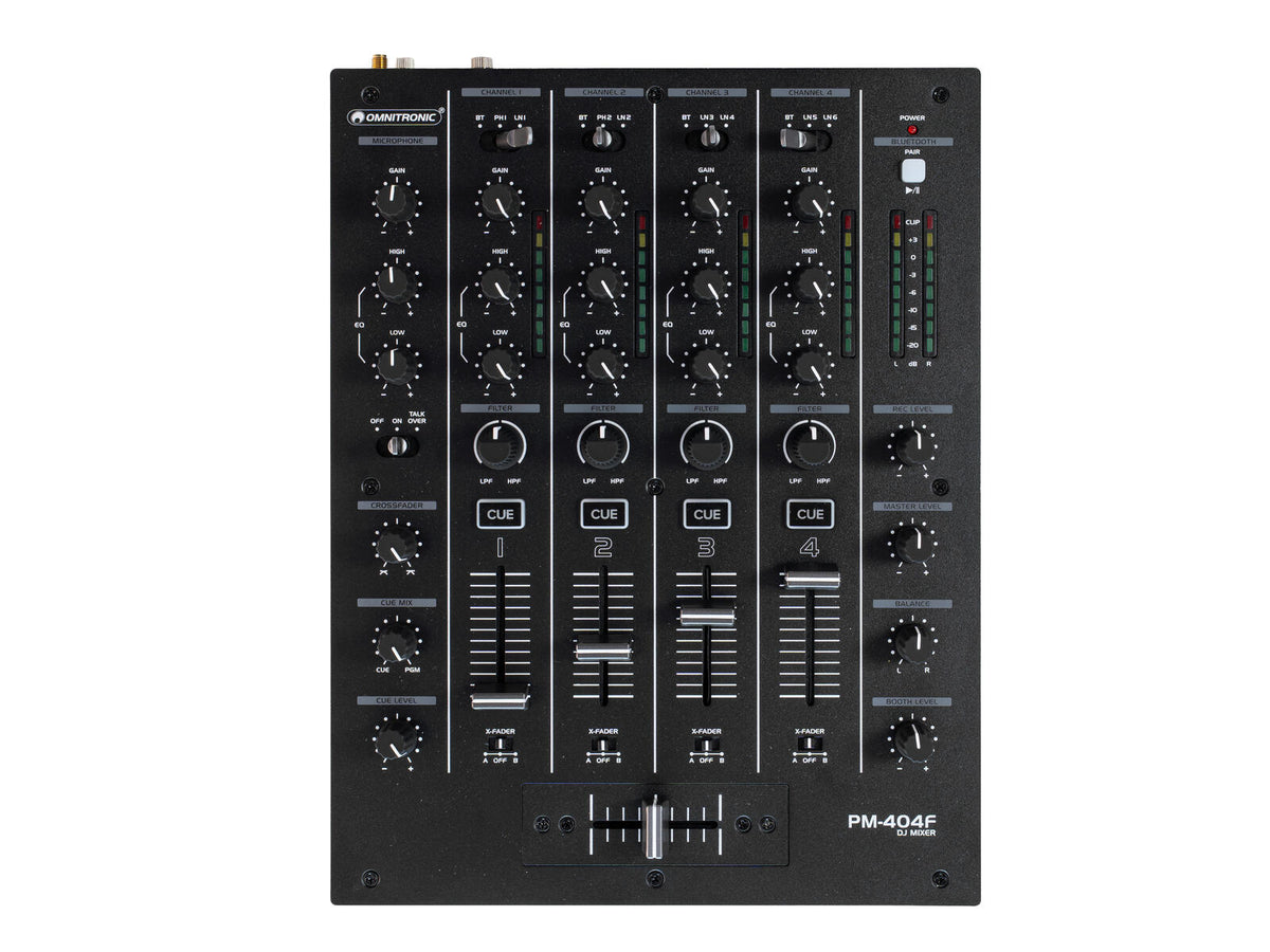 Omnitronic PM-404F 4-Kanal-DJ-Mixer mit Filter und Bluetooth – Ansicht 9