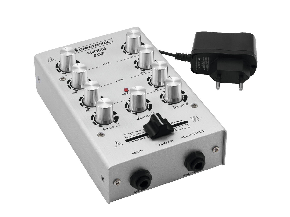 Omnitronic GNOME-202 Mini-Mixer silber – Ansicht 2