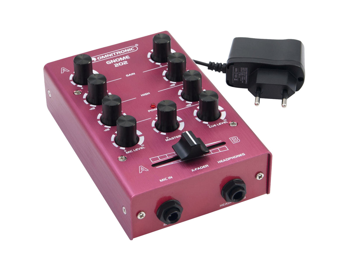 Omnitronic GNOME-202 Mini-Mixer rot – Ansicht 2
