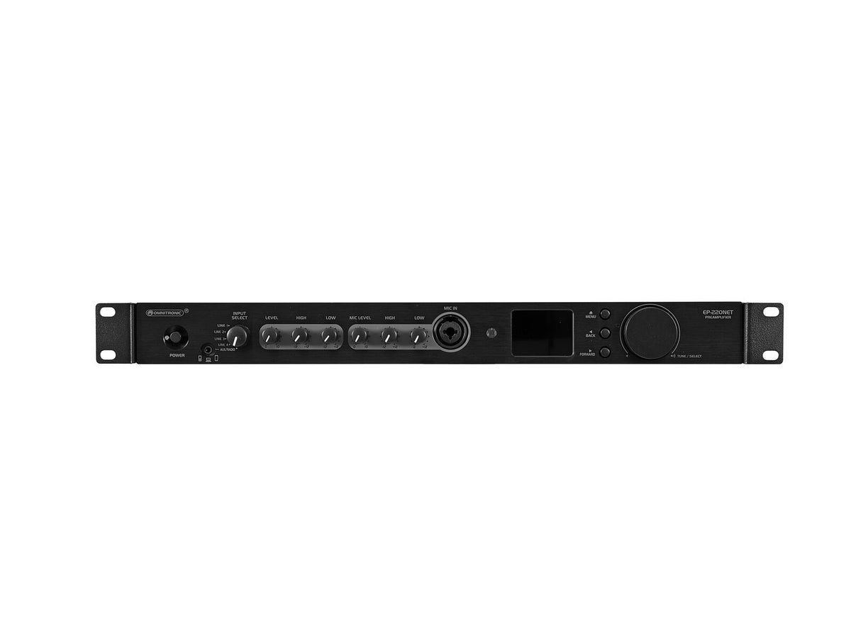 Omnitronic EP-220NET Vorverstärker mit Internetradio, DAB+ und Bluetooth – Ansicht 4