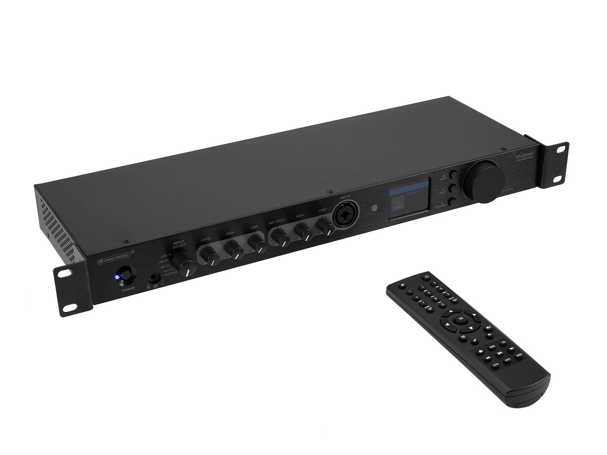 Omnitronic EP-220NET Vorverstärker mit Internetradio, DAB+ und Bluetooth – Ansicht 6