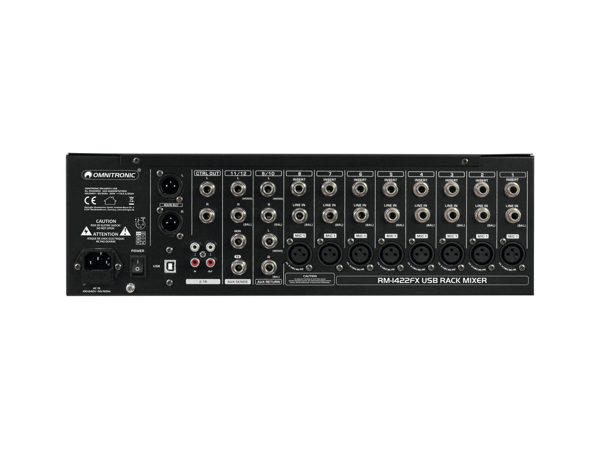 Omnitronic RM-1422FX USB Rack-Mixer – Ansicht 3