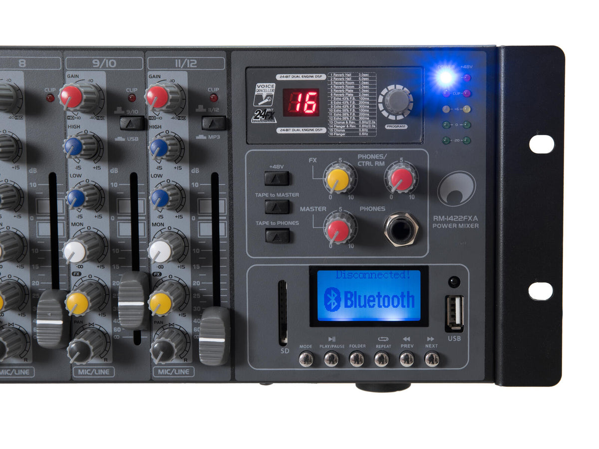 Omnitronic RM-1422FXA USB Rack-Power-Mixer – Ansicht 5