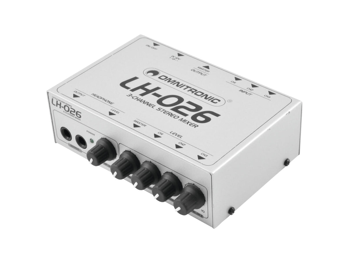 Omnitronic LH-026 3-Kanal-Stereo-Mixer – Ansicht 2