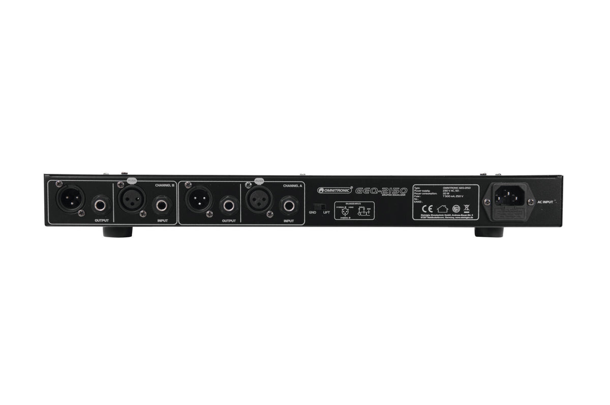 Omnitronic GEQ-2150 Equalizer 2x15-Band – Ansicht 3