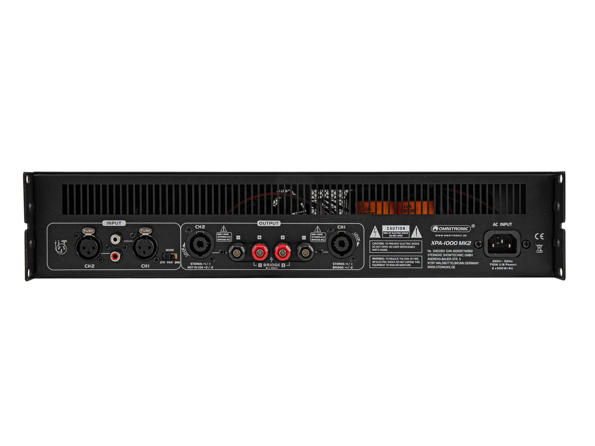 Omnitronic XPA-1000 MK2 Endstufe – Ansicht 3