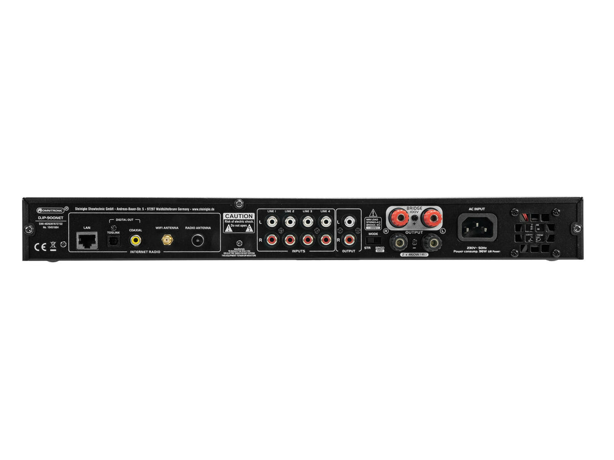 Omnitronic DJP-900NET Class-D Verstärker mit Internetradio – Ansicht 5