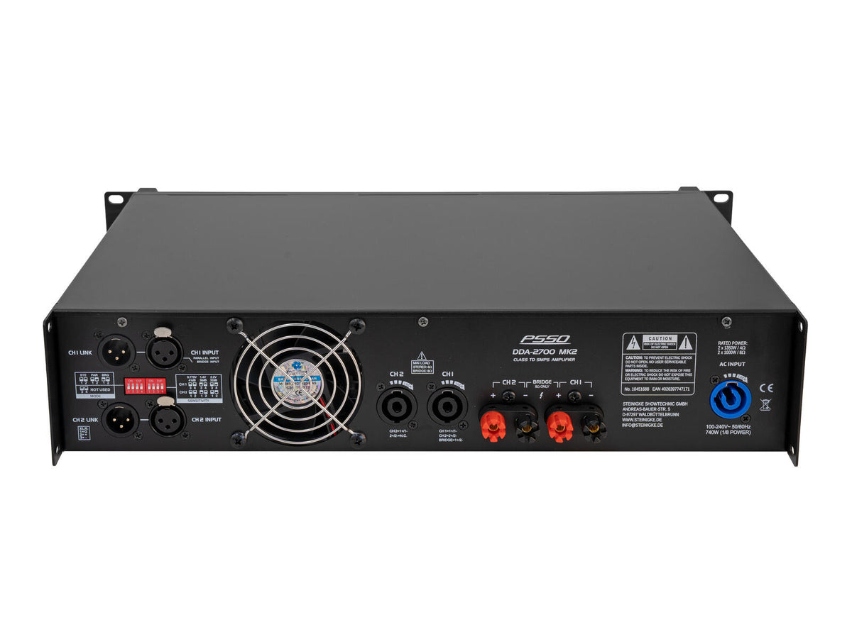 PSSO DDA-2700 MK2 2-Kanal-Endstufe – Ansicht 4