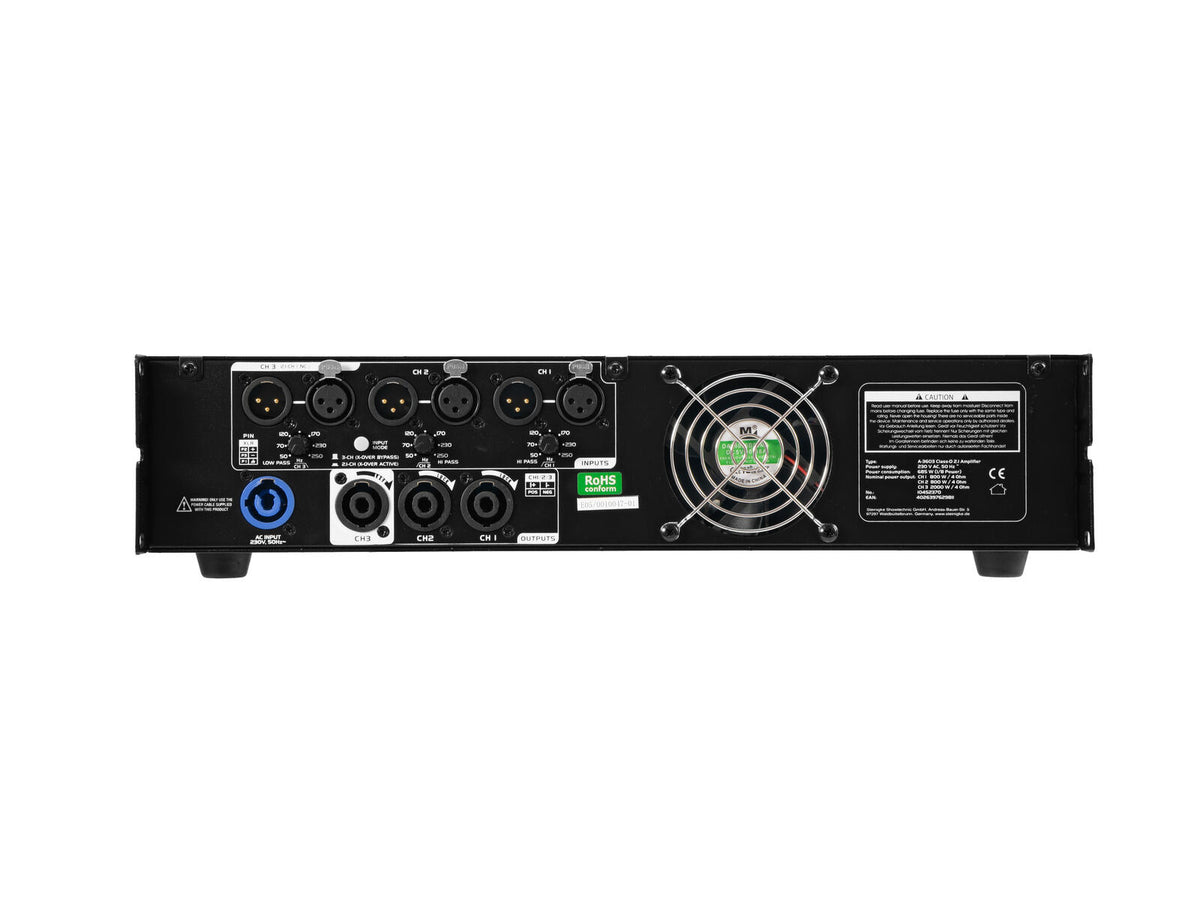 Omnitronic A-3603 Class-D 2.1 Endstufe – Ansicht 3