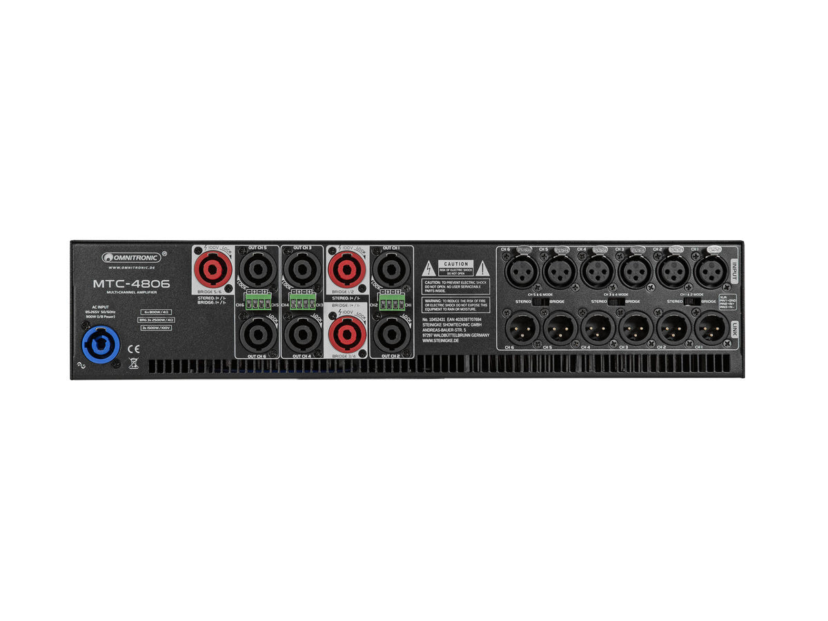 Omnitronic MTC-4806 6-Kanal Endstufe – Ansicht 3