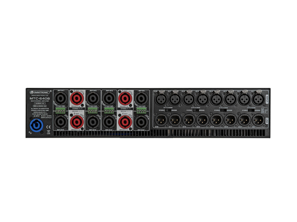 Omnitronic MTC-6408 8-Kanal Endstufe – Ansicht 3