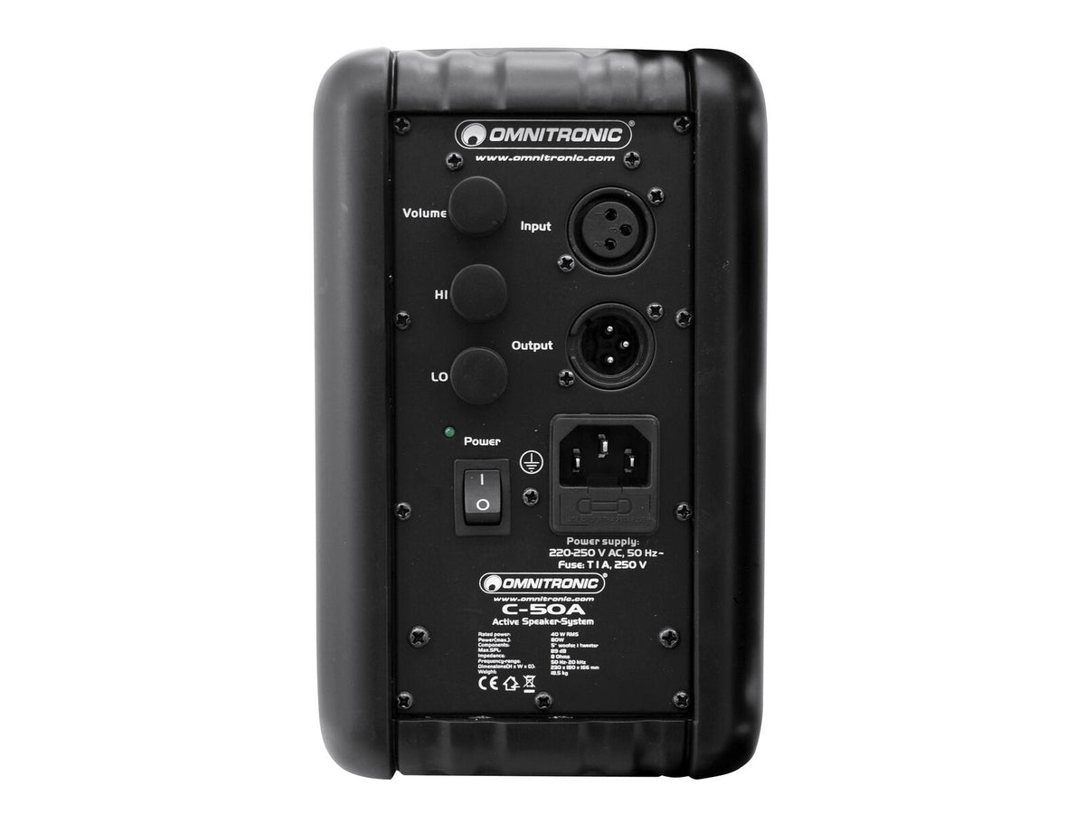 Omnitronic C-50A aktiv schwarz 2x – Ansicht 4