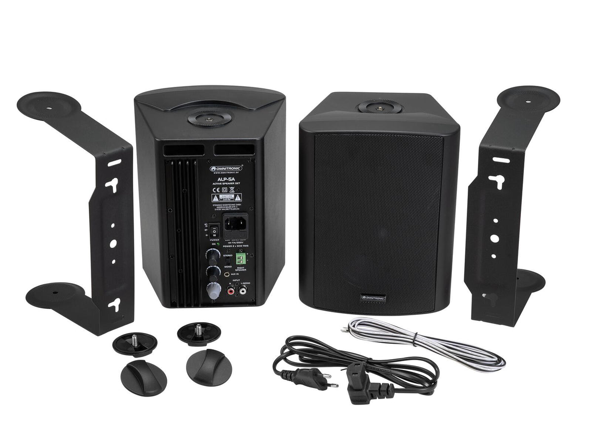 Omnitronic ALP-5A Aktives Lautsprecherset schwarz – Ansicht 4