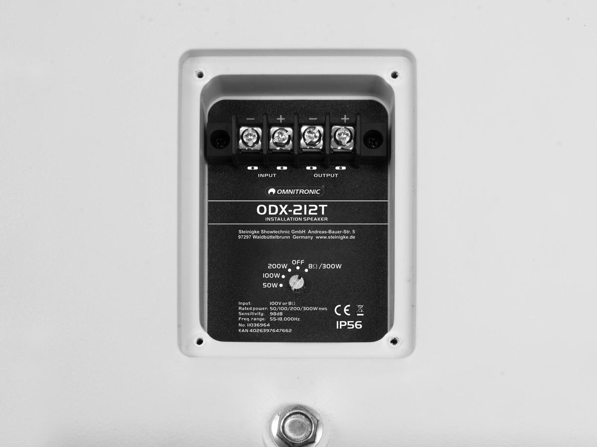 Omnitronic ODX-212T Installationslautsprecher 100V hellgrau – Ansicht 9