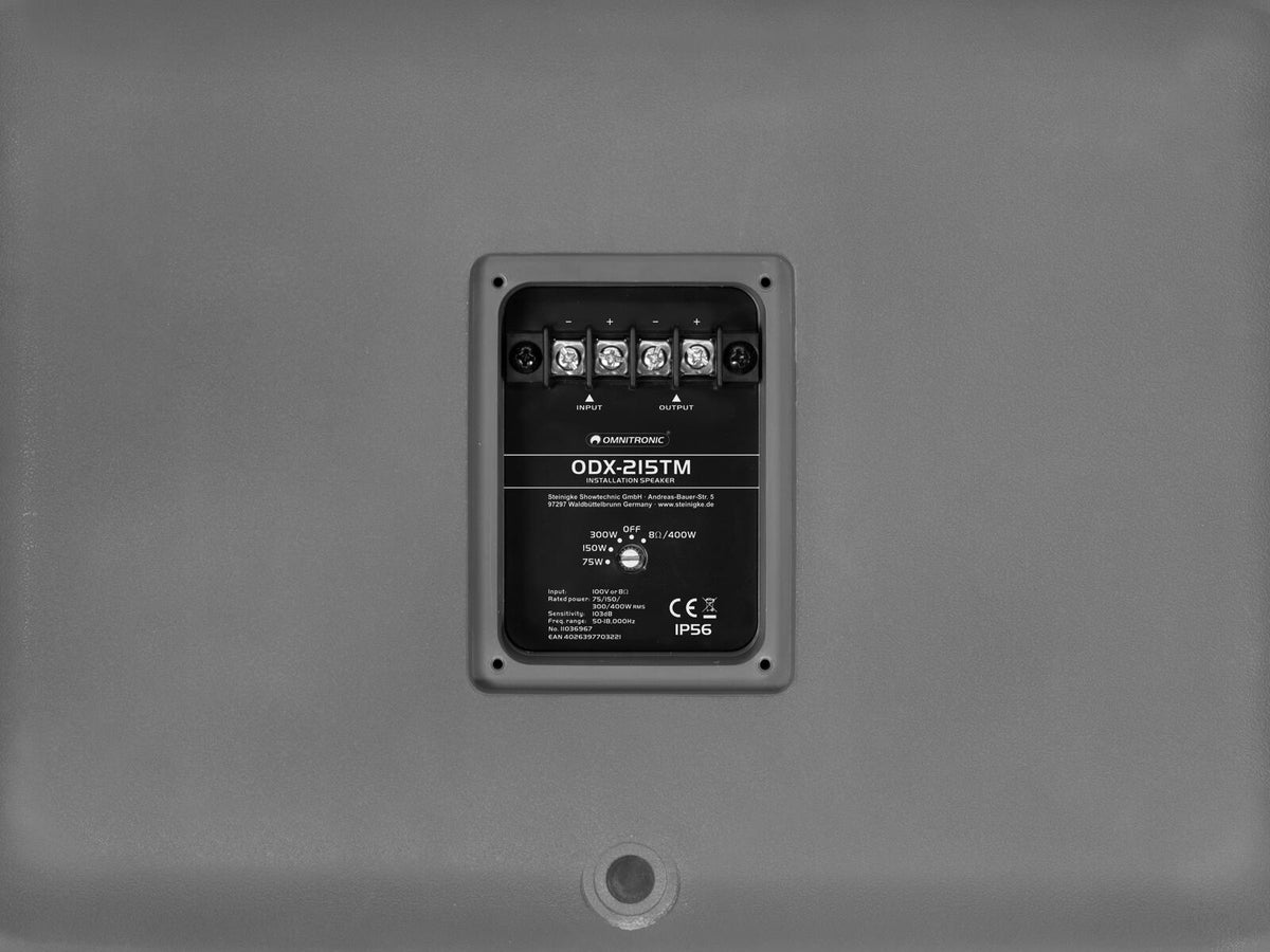 Omnitronic ODX-215TM Installationslautsprecher 100V dunkelgrau – Ansicht 3