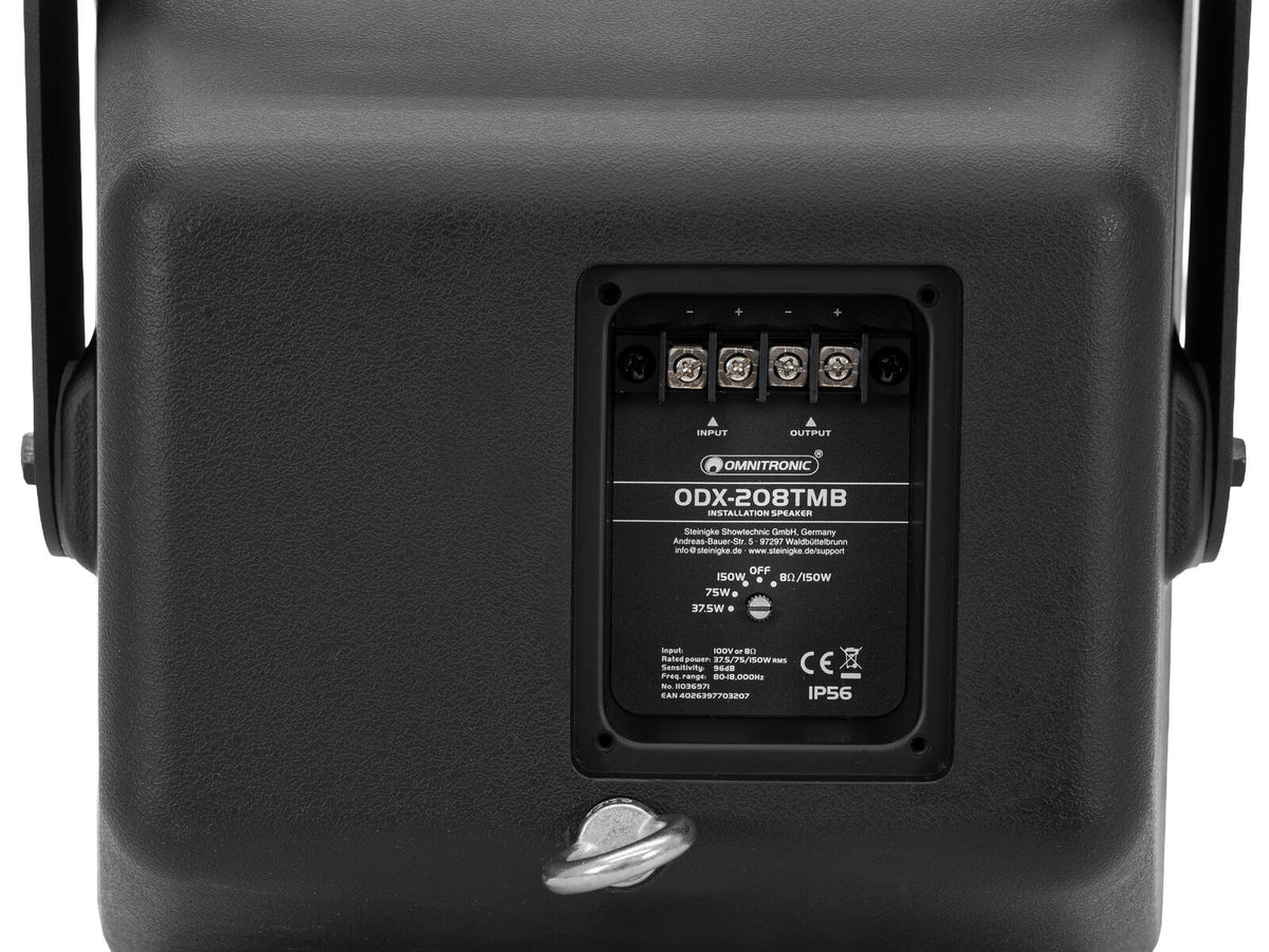 Omnitronic ODX-208TMB Installationslautsprecher 100V schwarz – Ansicht 5