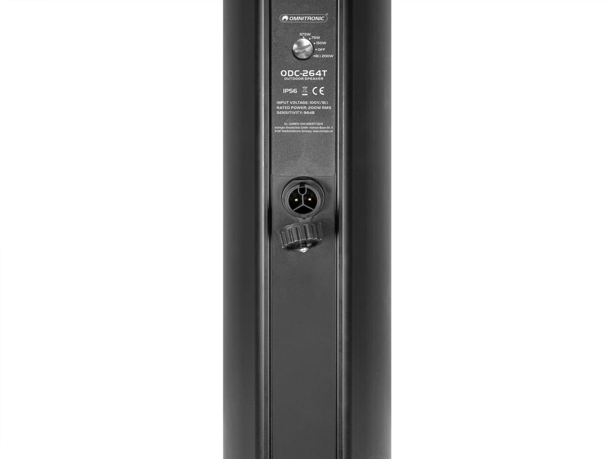 Omnitronic ODC-264T Outdoor-Säulenlautsprecher schwarz – Ansicht 3