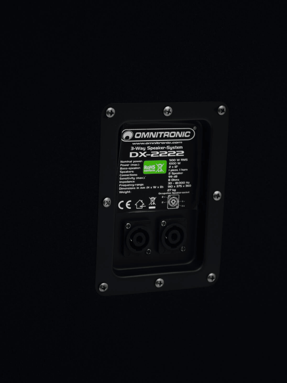 Omnitronic DX-2222 3-Wege Box 1000 W – Ansicht 5